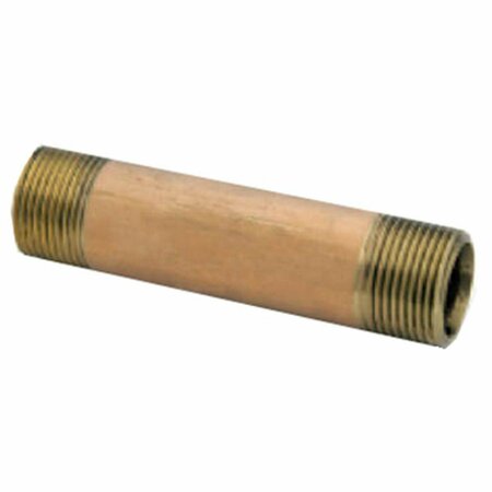 ANDERSON METALS 58300-0820 0.5 x 2 in. Red Brass Nipple, 5PK 257014